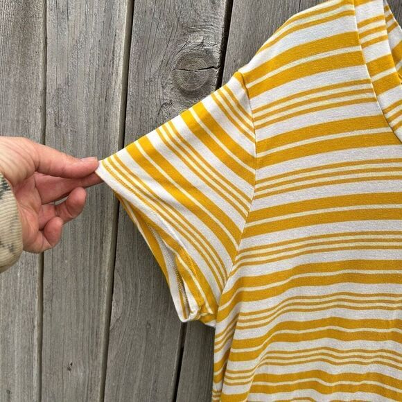 DeCollection striped blouse short sleeve tunic size xl - Picture 2 of 5